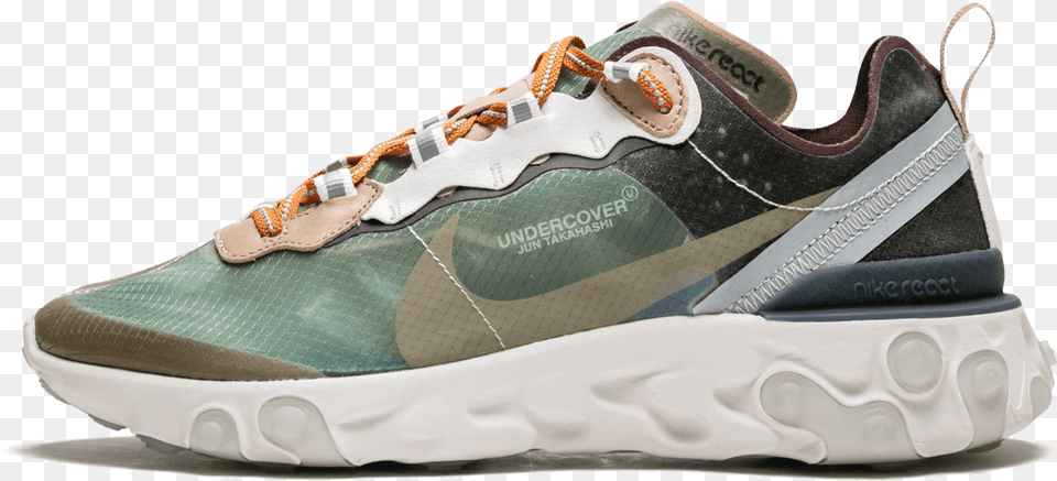 Nike React Element 87undercover Quotgreen Undercover X Nike React Element, Clothing, Footwear, Shoe, Sneaker Free Png