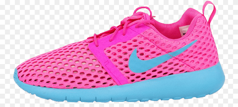 Nike Roshe One Flight Weight Gs Pink Blast Gamma Blue Sneakers, Clothing, Footwear, Shoe, Sneaker Free Transparent Png