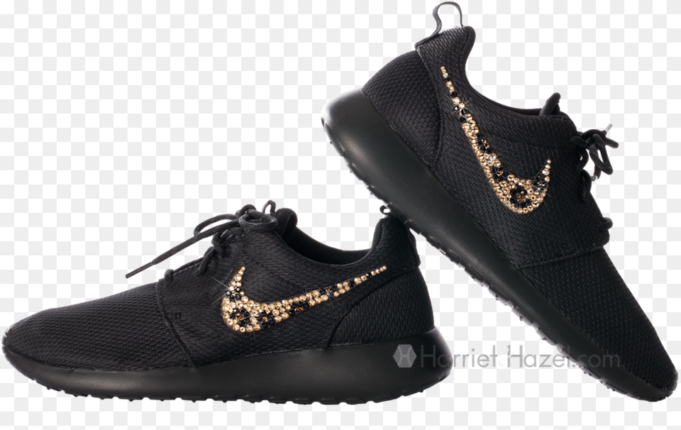 Nike Roshe Run With Black Cheetah Swoosh Sneakers, Clothing, Footwear, Shoe, Sneaker Free Transparent Png