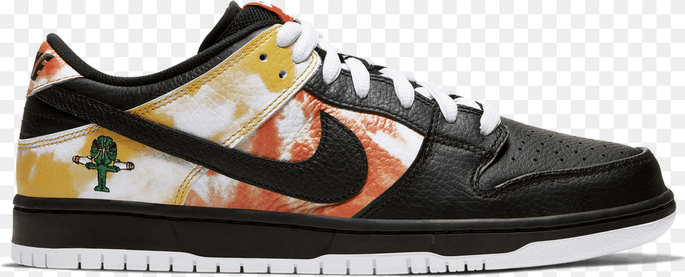 Nike Sb Dunk Low Pro Raygun Tie Dye Raygun 2019 Dunk On Foot, Clothing, Footwear, Shoe, Sneaker Png Image