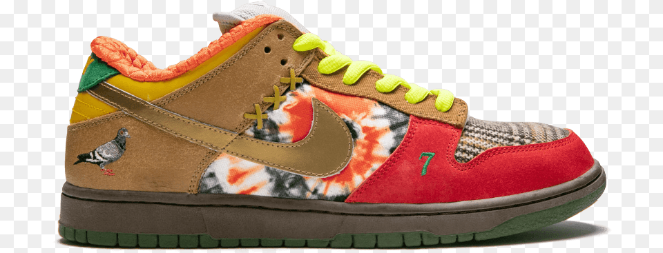 Nike Sb Dunk Low What The Dunk 141 2007 Release Skate Shoe, Clothing, Footwear, Sneaker, Animal Free Transparent Png