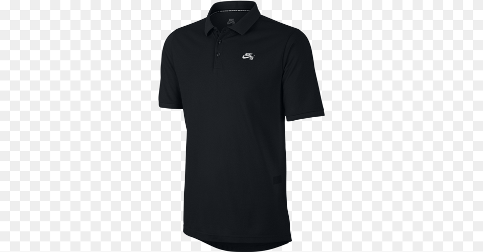 Nike Sb Pique Polo High Resolution Black T Shirt, Clothing, Long Sleeve, Sleeve, T-shirt Free Png