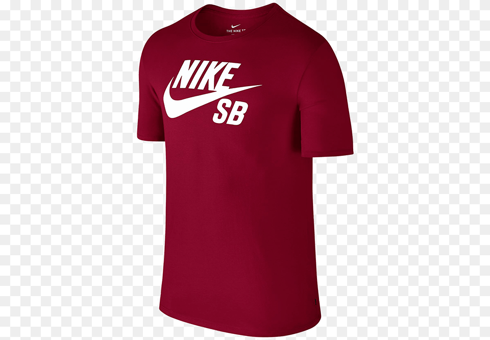 Nike Sb Red Shirt, Clothing, T-shirt, Maroon, Jersey Free Png Download