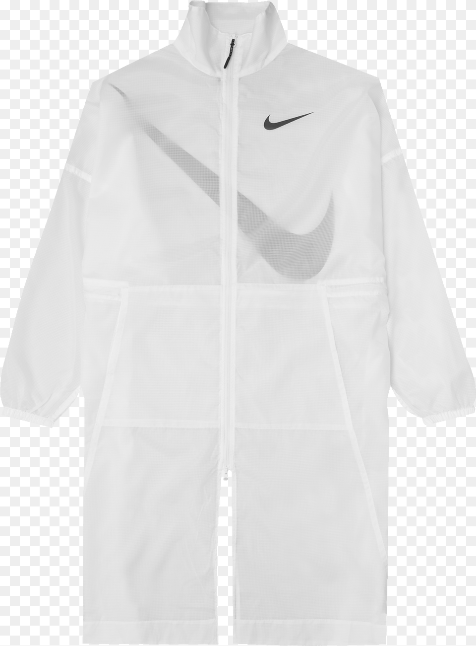 Nike Swoosh Jacket White, Clothing, Coat, Lab Coat, Shirt Free Png