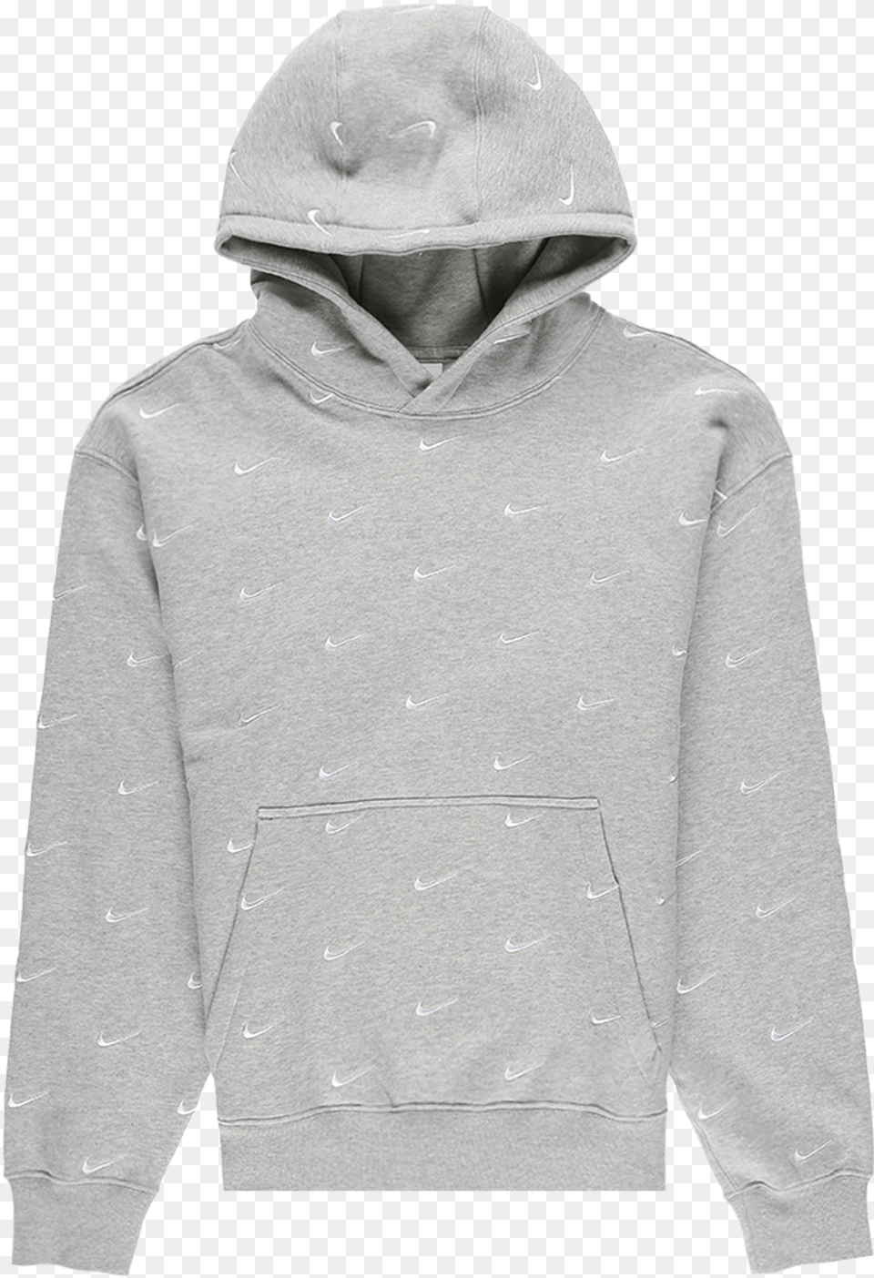 Nike Swoosh Logo Hoodie, Clothing, Hood, Knitwear, Sweater Png