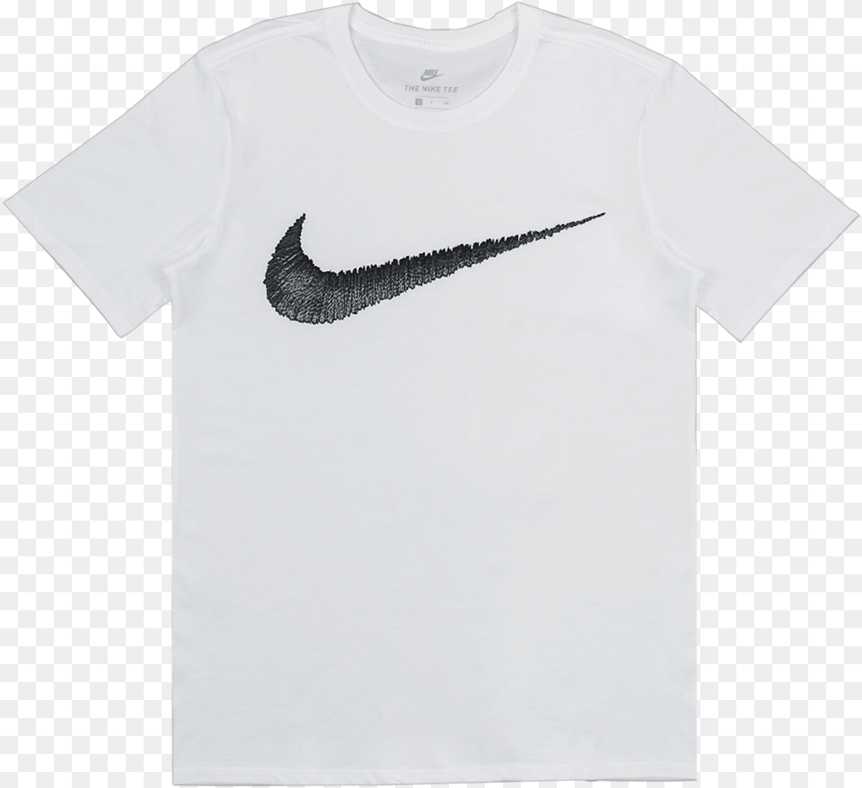 Nike Swoosh White Picture Library Streamelements Merch, Clothing, T-shirt, Face, Head Free Transparent Png