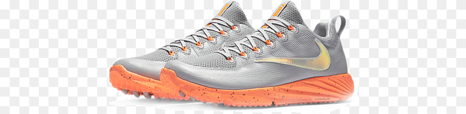 Nike Vapor Speed Turf Le Greyorange Sneakers, Clothing, Footwear, Shoe, Sneaker Free Png