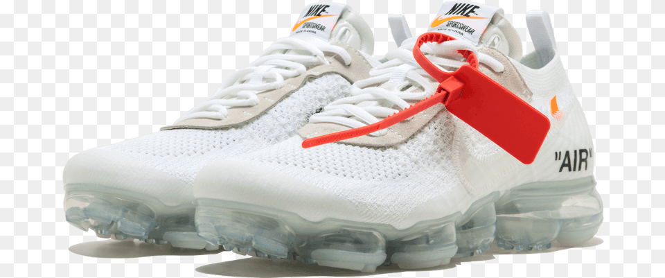 Nike Vapormax Flyknit Off White White, Clothing, Footwear, Shoe, Sneaker Free Png