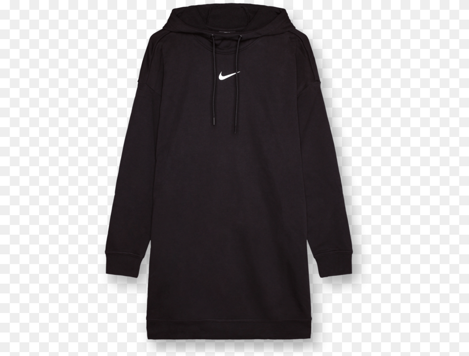 Nike Wmns Nsw Swoosh Hoodie Blackblackwhite Sweatshirt, Clothing, Knitwear, Sweater, Coat Free Transparent Png