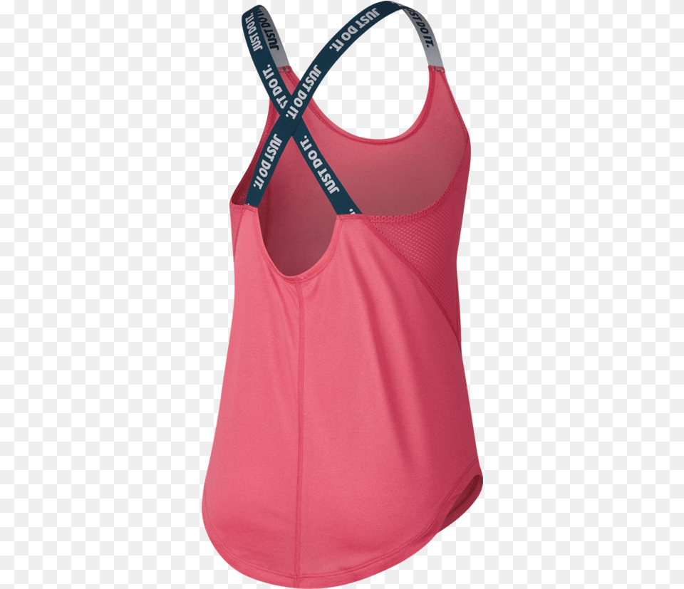 Nike Women S Dry Tank Elastika Sea Coralblue Force Nike Nk Dry Tank Elastika Vest, Clothing, Tank Top Png Image