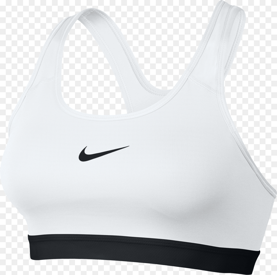 Nike Women S Pro Classic Padded Bra White Classic Nike Sports Bra, Clothing, Tank Top, Lingerie, Underwear Png Image
