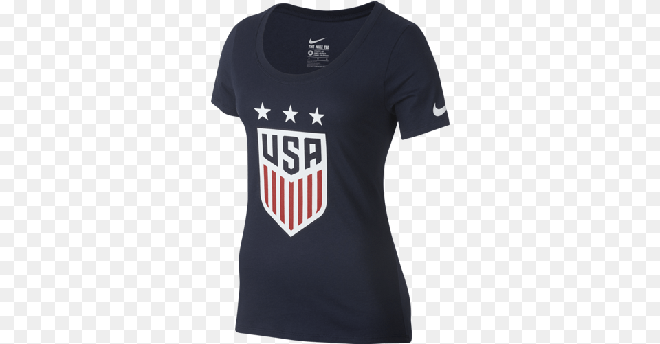 Nike Womens Usa Crest Tee Uacwnt 4 Star Logo, Clothing, Shirt, T-shirt Free Transparent Png