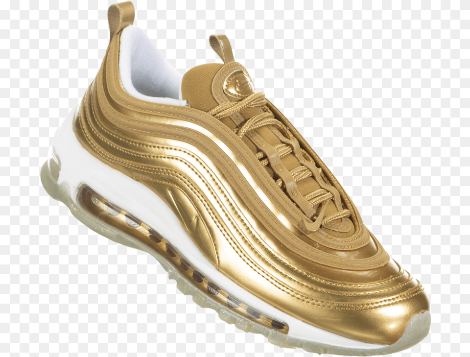 Nike Womenu0027s Air Max 97 Qs Gold Medal Round Toe, Clothing, Footwear, Shoe, Sneaker Free Png Download