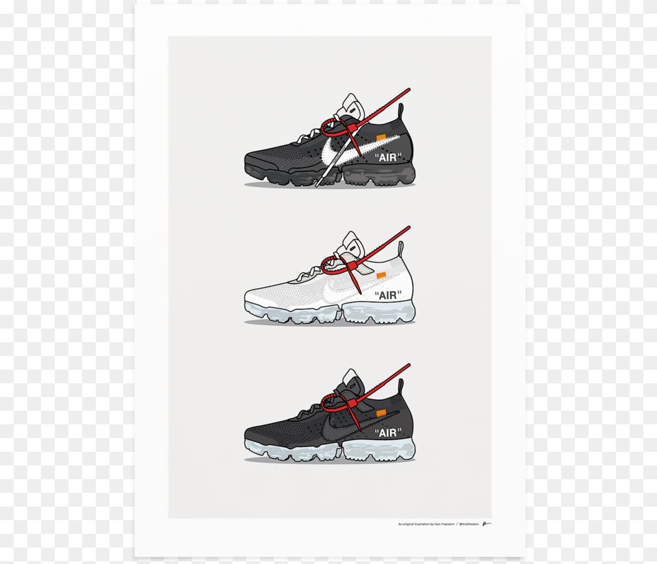 Nike X Off White Poster, Clothing, Footwear, Shoe, Sneaker Free Png