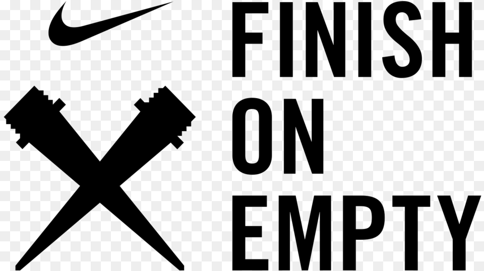 Nike Xc Logo Zilka Nike Finish On Empty, Text, Blackboard Png