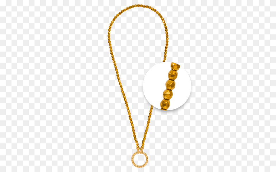 Nikki Lissoni Necklace Gold Facet Pyrite Gold Plated, Accessories, Jewelry, Bead, Bead Necklace Free Png Download