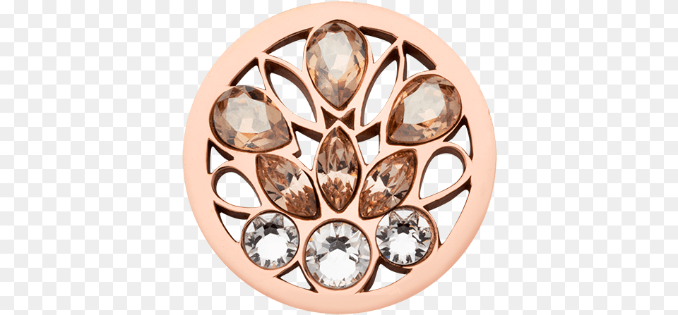 Nikki Lissoni Rose Gold Small Peacock S Tail Coin Brooch, Accessories, Diamond, Gemstone, Jewelry Png Image