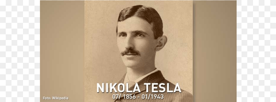 Nikola Tesla, Face, Head, Mustache, Person Png Image