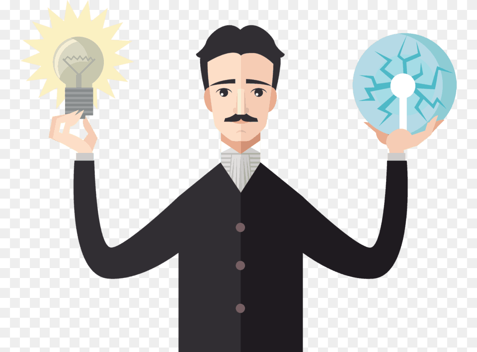 Nikola Tesla Clip Art, Light, Person, Man, Male Png Image