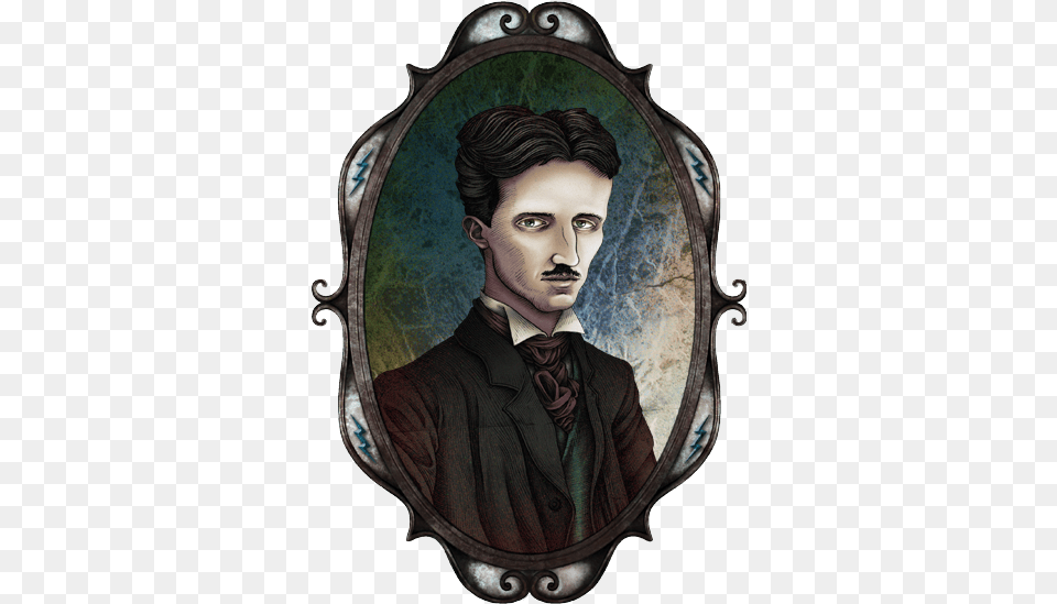 Nikola Tesla Dibujo De Nikola Tesla, Person, Photography, Head, Portrait Free Png