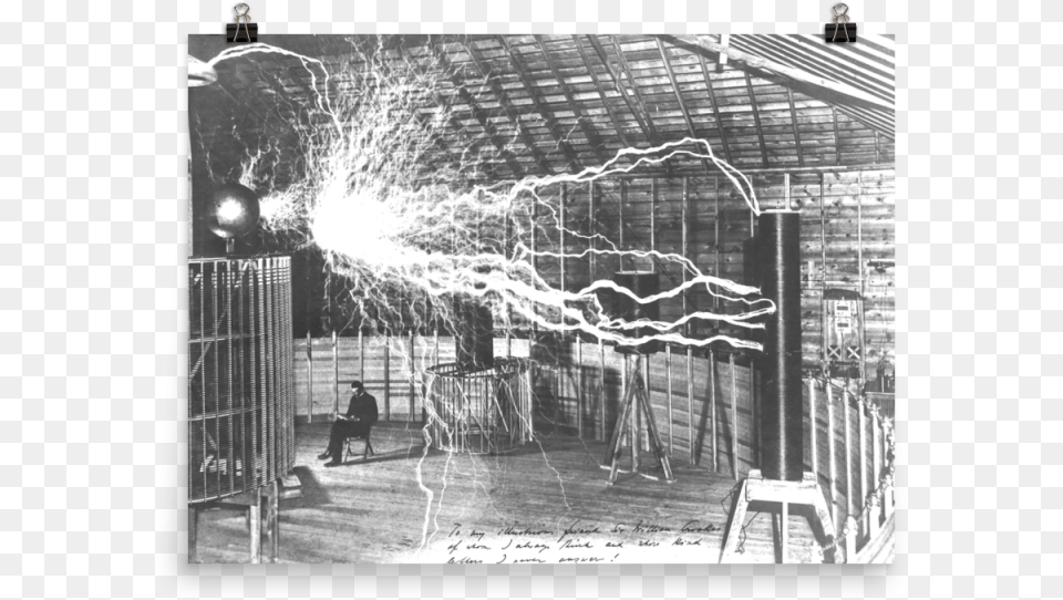Nikola Tesla In His Colorado Springs Experimental Station Nikola Tesla, Coil, Outdoors, Spiral, Nature Free Png Download