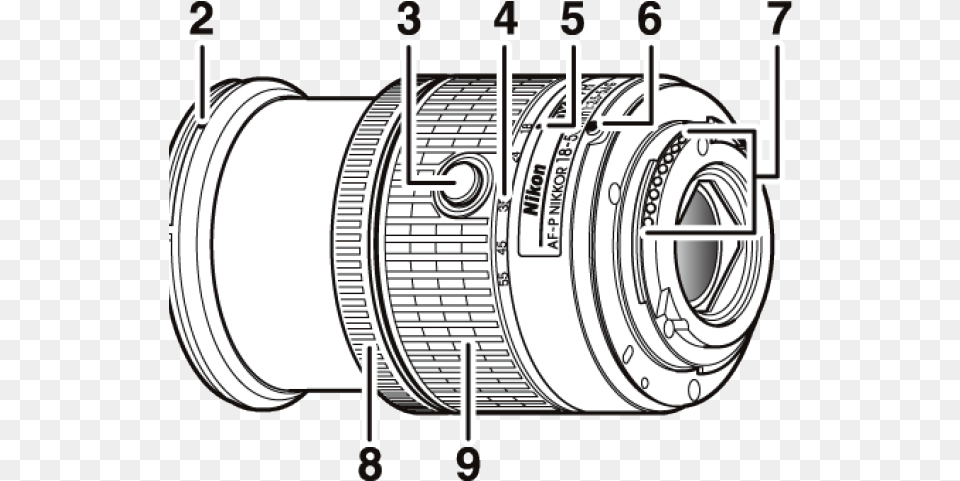Nikon Clipart Camera Lens Shutter Nikon 55 300mm Parts, Machine, Spoke, Cad Diagram, Diagram Png