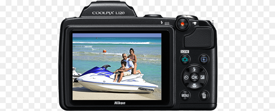 Nikon Coolpix L120 Back Nikon Coolpix, Camera, Digital Camera, Electronics, Boat Png Image