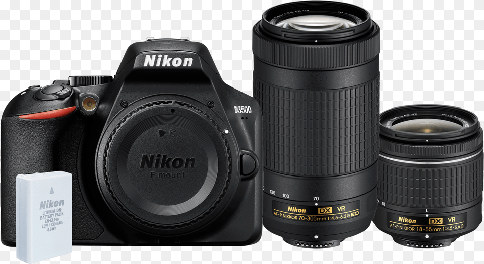 Nikon D3500 18 55 70, Camera, Electronics, Digital Camera, Camera Lens Png