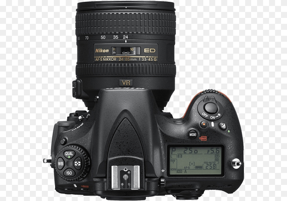 Nikon D810 Slr Camera Top View Transparent Camera From Top, Electronics, Digital Camera, Video Camera Free Png