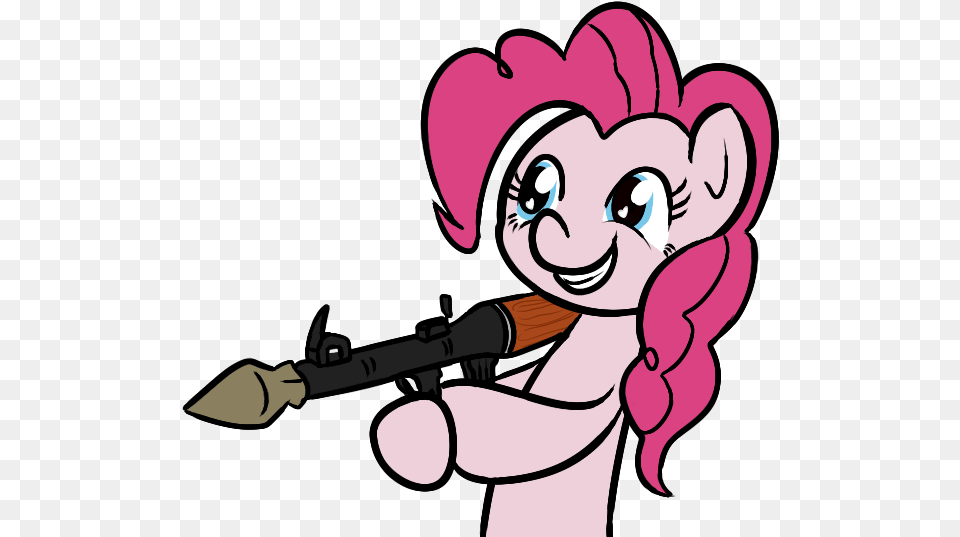 Niksiekins Gun Pinkie Pie Rocket Launcher Rpg Cartoon, Adult, Female, Person, Woman Png Image