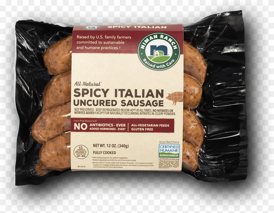 Niman Ranch Spicy Italian Sausage Image Number Niman Ranch Spicy Italian Pork Sausage, Food, Produce, Plant, Potato Free Png Download