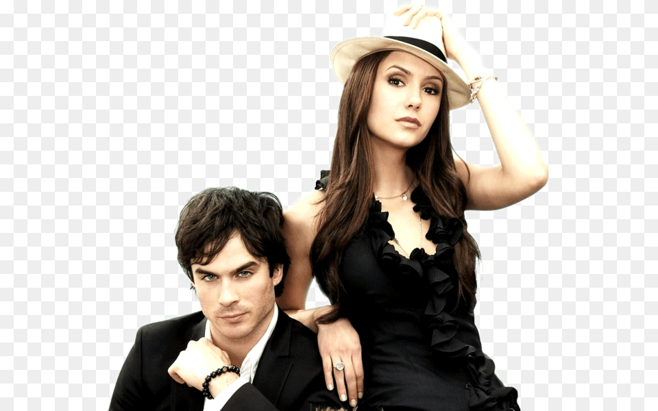 Nina Dobrev, Woman, Person, Head, Hat Png Image