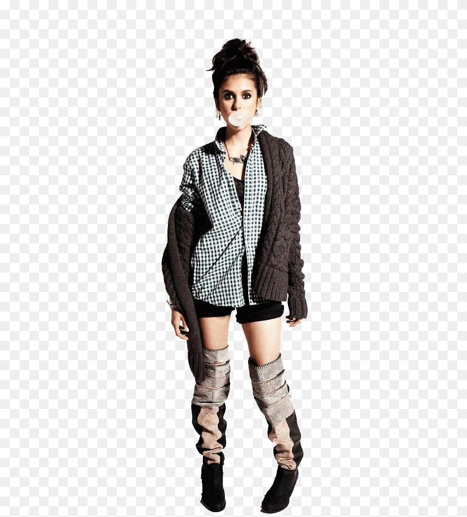 Nina Dobrev, Sweater, Sleeve, Long Sleeve, Knitwear Png