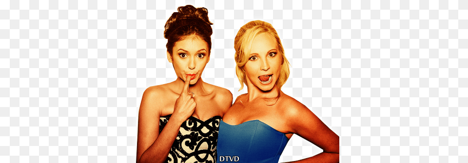Nina Dobrev And Candice Accola, Formal Wear, Head, Person, Face Free Png Download