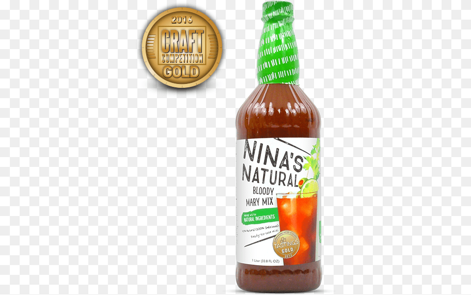 Ninas Natural Bloody Mary Mix Gold Nina39s Natural Bloody Mary Mix, Alcohol, Beer, Beverage, Bottle Png Image
