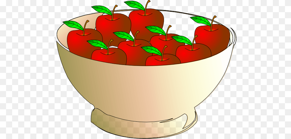 Nine Apples Red Green Apple Fruit Image And Bowl Of Apples Clipart, Produce, Plant, Food, Weapon Free Png Download