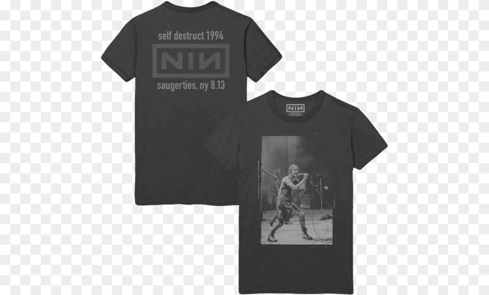 Nine Inch Nails Death Cab For Cutie 2019 Tour Merch, Clothing, T-shirt, Adult, Male Free Transparent Png