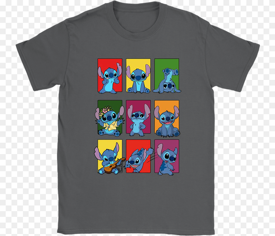 Nine Moments Of Stitch Happy Funny Disney Shirts Lightsaber Shirts, Clothing, T-shirt, Baby, Person Free Png