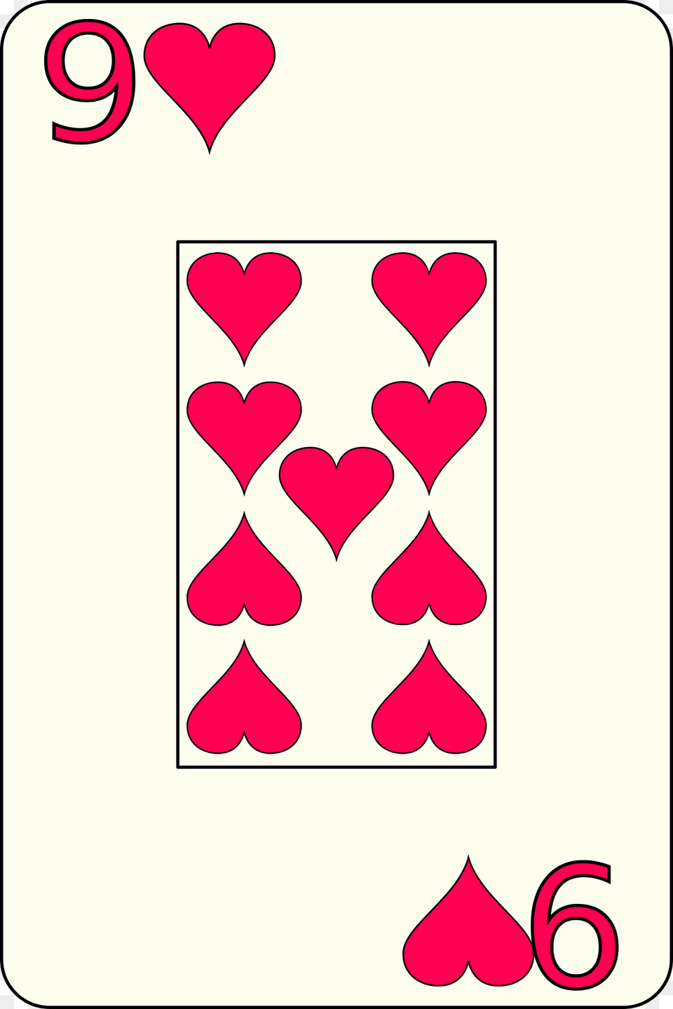 Nine Of Heart Clipart Png Image