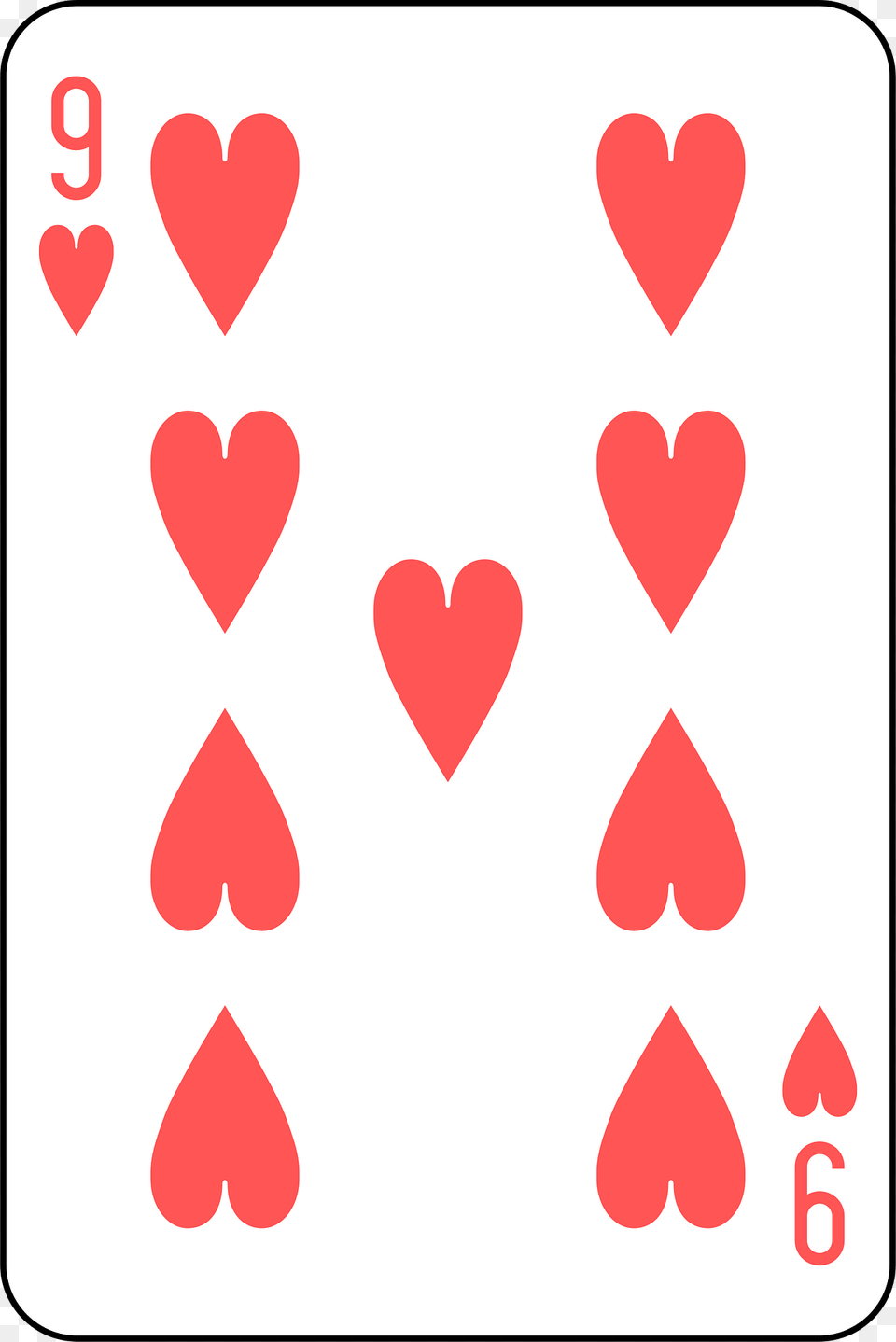 Nine Of Hearts Clipart Free Png