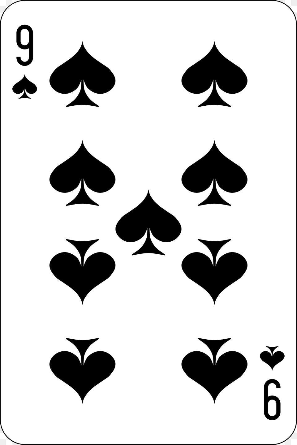 Nine Of Spades Clipart, Stencil, Symbol, Person, Face Free Png Download