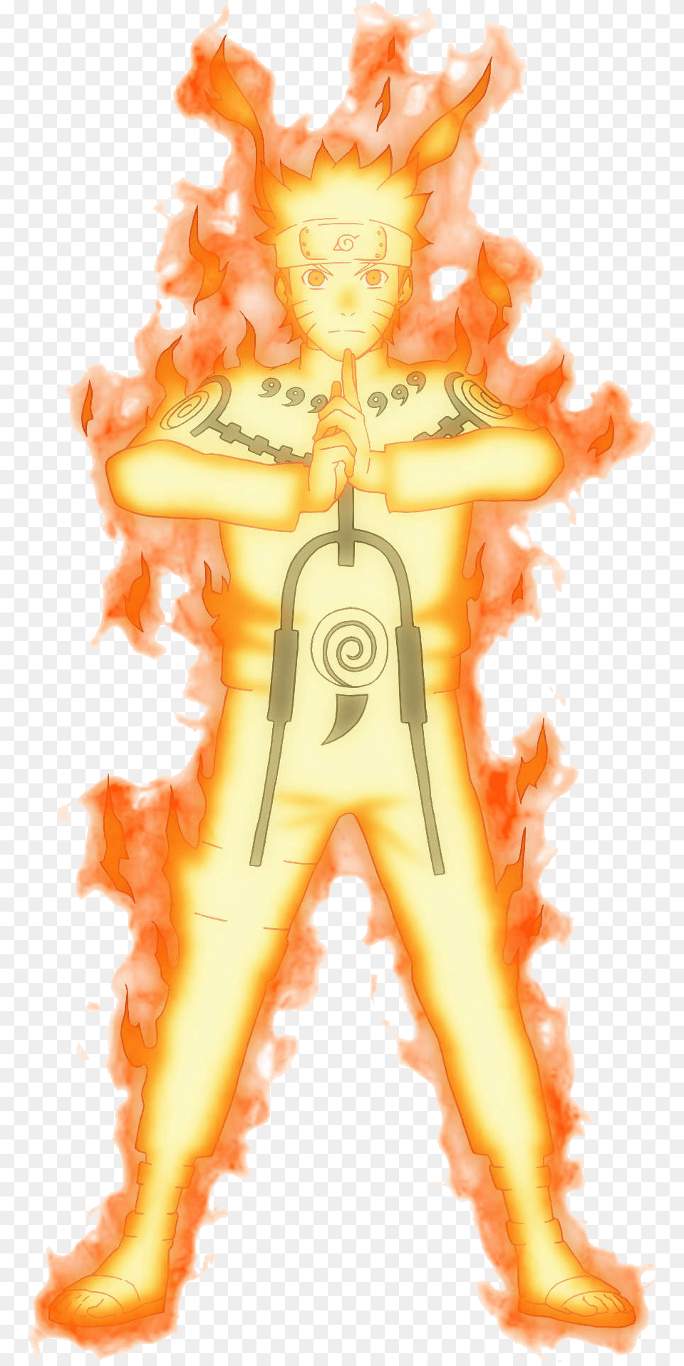 Nine Tails Chakra Mode Naruto Kyuubi Chakra Mode, Baby, Person, Fire, Flame Free Transparent Png