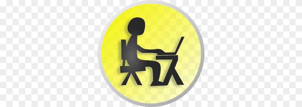 Nine To Five Job Person, Sitting, Disk Free Transparent Png