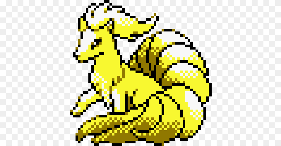 Ninetales Gif Pixel Art Pokemon Sprites Pix Ninetales Pixel Art Minecraft, Electronics, Hardware, Animal, Mammal Free Png