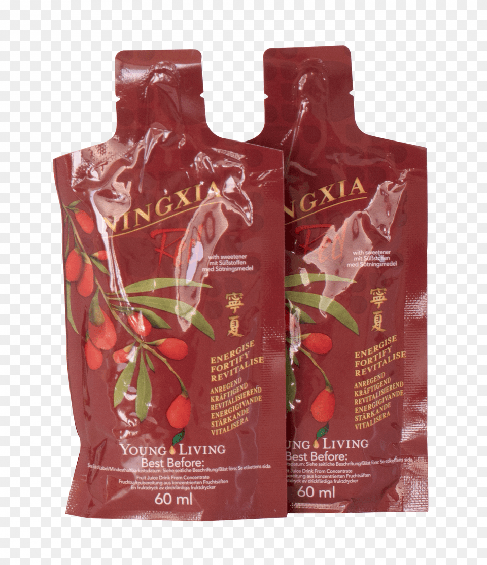 Ningxia Red Singles 60ml 2017 Etched Young Living Australia Ningxia Young Living Sachet, Bag, Plastic, Food, Fruit Free Png