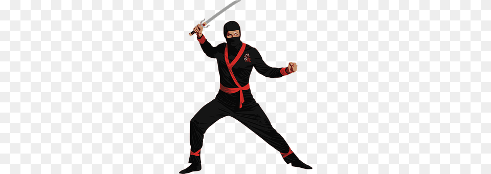 Ninja Person, Sword, Weapon, Adult Free Png Download