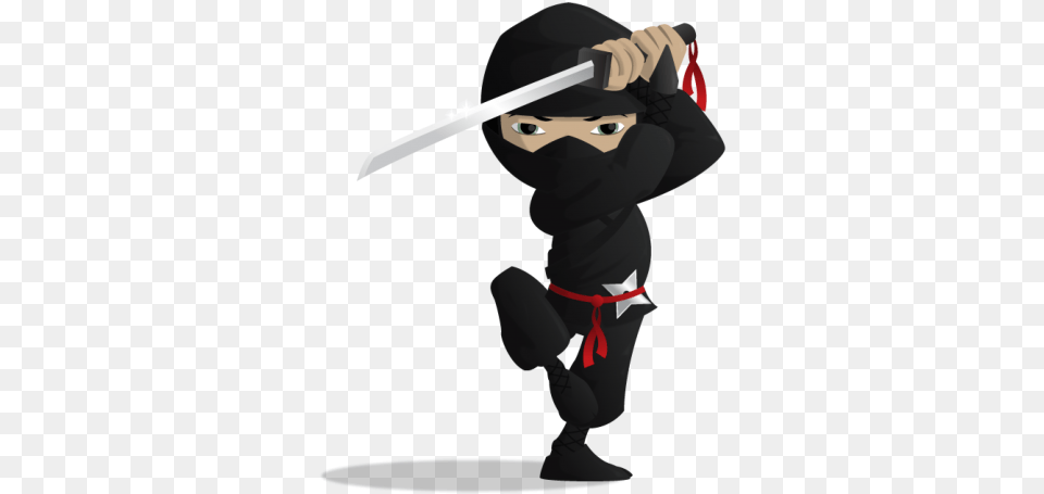 Ninja, Person, Baby, Sword, Weapon Png