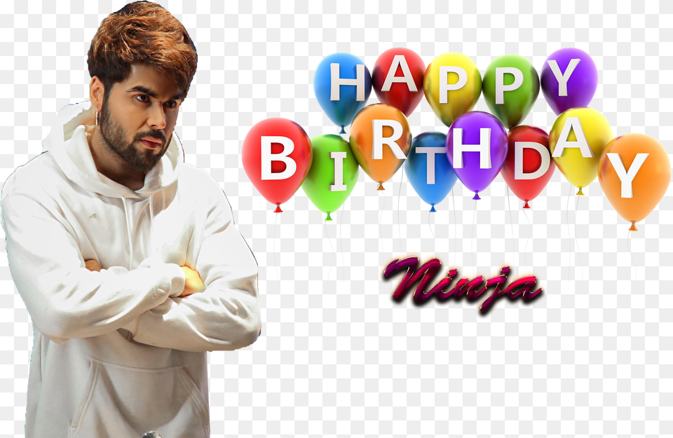 Ninja Background Happy Birthday Parmish Verma, Balloon, Clothing, Coat, People Free Transparent Png