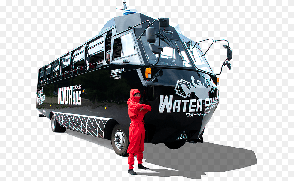 Ninja Bus Water Spider Ninja Bus, Clothing, Coat, Person, Vehicle Free Png