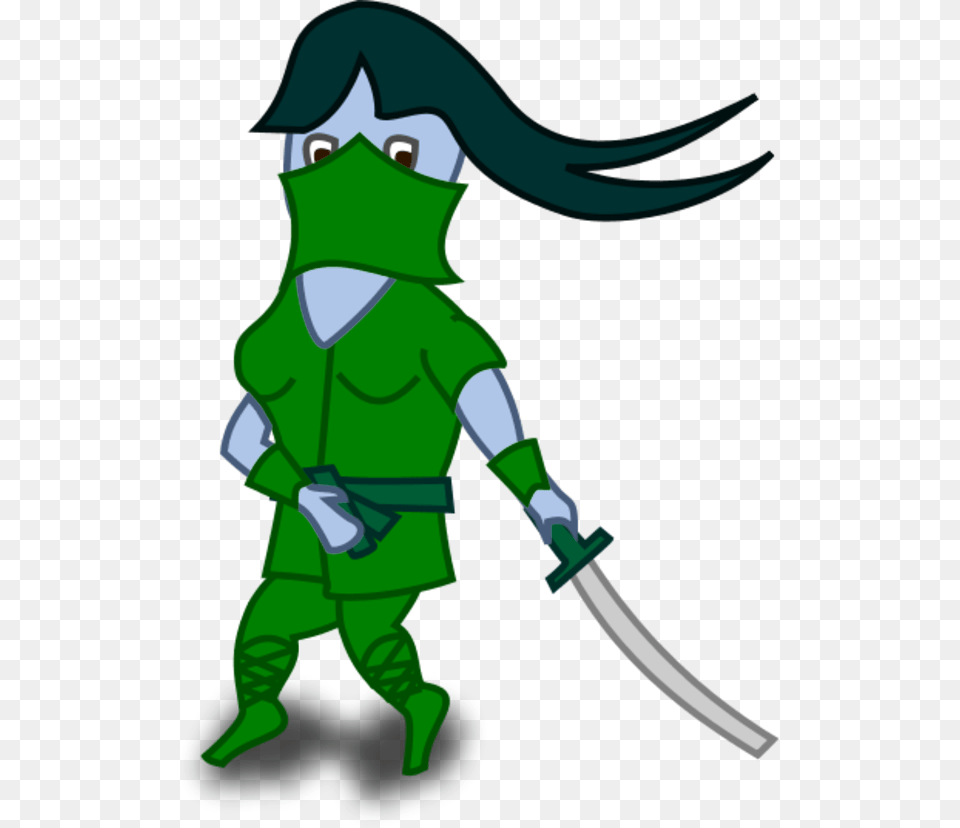 Ninja Clip Art, Elf, Green, Blade, Dagger Free Png Download